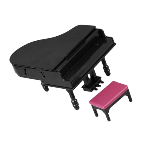IMIKEYA 1 Satz Mini-Klavierdekoration Miniatur-Hausmöbel Ding Mini- - puppenhaus Klavier Puppenhaus Dekoration tischdeko Mini -Hausdekoration Mini-Piano-Modell Abs Black von IMIKEYA