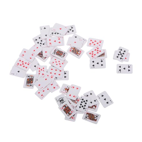 IMIKEYA 1 Satz Mini-Spielkarten Minikarten Miniaturspiele Kleine Spielkarten Miniatur-Dinge Miniatursachen Minispiele Spielkartenornament Minispielparty Kleine Spiele Karton von IMIKEYA