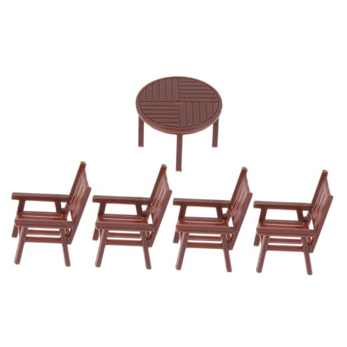IMIKEYA 1 Satz Mini-Tisch- und Stuhlmodell Mini-Schlafzimmermöbel puppenhaus Schreibtisch und Stuhl puppenhauszubehör miniaturmöbel schreibtischstuhl Kleine Raummöbel winziger Haustisch von IMIKEYA