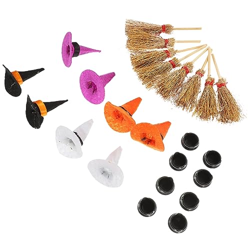 IMIKEYA 1 Satz Miniatur Hexenhüte Set mit Besen und Kessel Teiliges Halloween Dekorationsset für Puppenhaus und Bastelprojekte Kreative Mini Accessoires für Wohnideen IMIKEYA 1 Satz Miniatur Hexenhüte Set mit Besen und Kessel Teiliges Halloween Dekorationsset für Puppenhaus und Bastelprojekte Kreative Mini Accessoires für Wohnideen von IMIKEYA