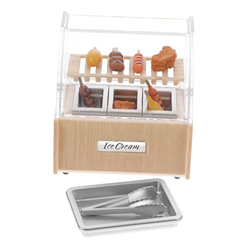 IMIKEYA 1 Satz Miniaturornamente Mini-Lebensmittelständer winziges -Kit kleines Ausstellungsregal Cabinet Vitrine Lebensmitteldekoration Puppenhaus Miniaturschrank Mini-Regal Abs von IMIKEYA