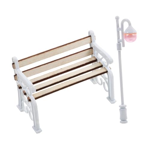 IMIKEYA 1 Satz Miniaturpark-Set Sitz Puppe Bänke Strassenlicht Miniaturen kinderspielzeug Mini-Innendekoration dekoratives Bankmodell Mini-Parkstuhl Zinklegierung Weiß IMIKEYA 1 Satz Miniaturpark-Set Sitz Puppe Bänke Strassenlicht Miniaturen kinderspielzeug Mini-Innendekoration dekoratives Bankmodell Mini-Parkstuhl Zinklegierung Weiß von IMIKEYA