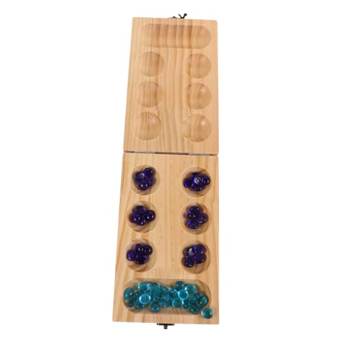 IMIKEYA 1 Satz Murmelspiel Mancala-Brettspiel Brettspiele Abalone-Spiel Mancala-Steine Mancala-Spiel für Mancala-Perlen Camping-Spiele Brettspieltisch Kiefernholz von IMIKEYA
