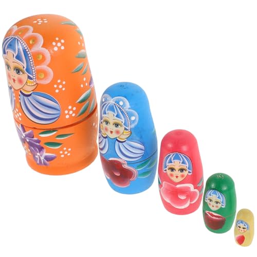 IMIKEYA 1 Satz Nistpuppen Weihnachts-nistpuppe Nistpuppen Für Puppen Stapeln Matryoshka -Puppe Russische Nistpuppen Russische Puppen Für Matroschka-Puppen Hölzern von IMIKEYA