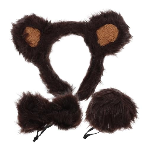 IMIKEYA 1 Satz Ohrzubehör Tragen Halloween-bärenschwanz Wackelt Stirnband Eisbärenkostüm Ohren Tragen Kostümzubehör Kostüm Bärenohren Stoff Dark Brown IMIKEYA 1 Satz Ohrzubehör Tragen Halloween-bärenschwanz Wackelt Stirnband Eisbärenkostüm Ohren Tragen Kostümzubehör Kostüm Bärenohren Stoff Dark Brown von IMIKEYA