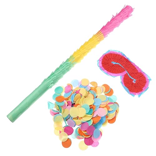 IMIKEYA 1 Satz Pinata-Zubehör Geburtstagsdekorationen Konfetti Partyzubehör Stöcke Geburtstagsfeierdekorationen Pinata-Stick für Party Parteibevorzugung Partygeschenke Papier Bunt von IMIKEYA