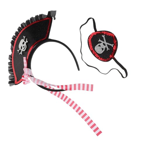 IMIKEYA 1 Satz Piratenkostüm Set für Halloween mit Haarband und Augenmaske Kostüm Accessoires für Piraten Mottopartys und Cosplay Events von IMIKEYA