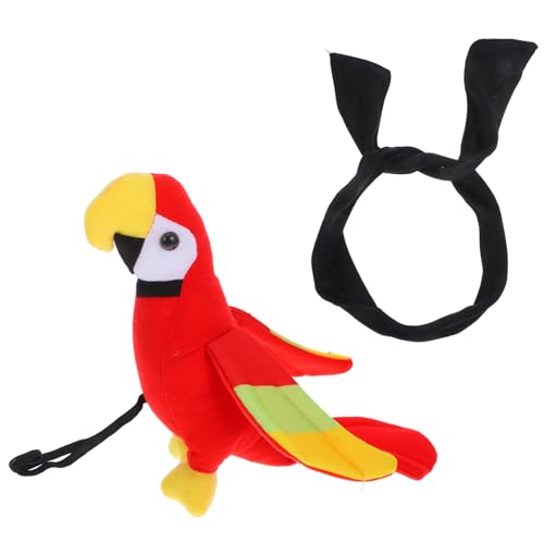 IMIKEYA 1 Satz Plüschpirat -Papageien -Requisiten Halloween Dekoration Piraten Halloween Cosplay Requisiten Simulation Papagei Plüsch Vogel Plüschtier Papagei auf der Schulter von IMIKEYA