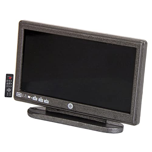 IMIKEYA 1 Satz Puppenhaus-Fernseher Kinderspielzeug Entzückende Puppenmöbel Puppenhaus-miniaturgeräte Wohnkultur Puppe Mini-tv-Modell Puppenhaus-Miniatur-szenenmodell Plastik Black von IMIKEYA