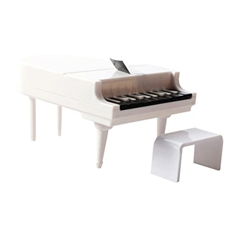 IMIKEYA 1 Satz Puppenhaus-Klavier Miniatur Mini- Möbel Mini-Puppenhaus Miniklavier für für kinderspielzeug Mini-Klavier aus Kunststoff Mini-Piano-Modell Weiß von IMIKEYA