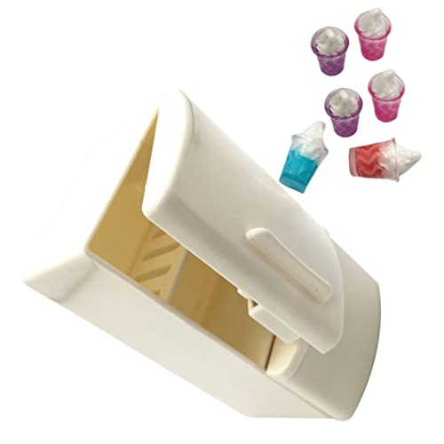 IMIKEYA 1 Satz Puppenhaus Kühlschrank bastelset basteln für Toys for Modellbau Dollhouse Furniture Mikro-Landschaftsstütze Dolly House Gefrierschrank Plastik von IMIKEYA