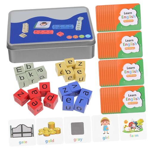 IMIKEYA 1 Satz Rechtschreibwortkarten Rechtschreib Puzzlespiel Alphabet Spiele Rechtschreibspiel Zuordnungsspiele Für Im Alter Von 2–4 Jahren Buchstaben Zuordnungsspiel Wortspiele von IMIKEYA