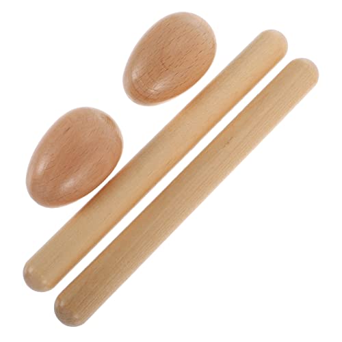 IMIKEYA 1 Satz Rhythmus Sticks Eier Shaker Teiliges Holz Musikinstrument für Kleinkinder Sichere und Glatte Spielzeuge Kreativität und Konzentration für Frühe Musikausbildung von IMIKEYA