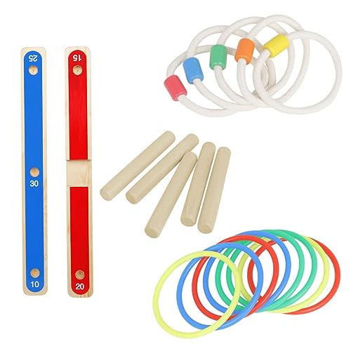 IMIKEYA 1 Satz Ringwurfspiel für Holzspielzeug mit Bunten Ringen für Drinnen und Draußen Fördert Hand Augen Koordination und Genauigkeit für Ganze Familie und Schulspiele IMIKEYA 1 Satz Ringwurfspiel für Holzspielzeug mit Bunten Ringen für Drinnen und Draußen Fördert Hand Augen Koordination und Genauigkeit für Ganze Familie und Schulspiele von IMIKEYA