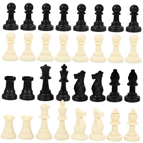 IMIKEYA 1 Satz Schachfigurenersatz Schach zubehör Chess Pieces Schachfiguren Partydekoration Schachfiguren für Anfänger Spiel tragbar Schachbrett zubehör p.p. Schach Plastik von IMIKEYA