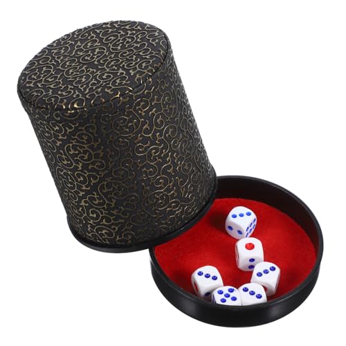 IMIKEYA 1 Satz Schallgedämpfter Würfelbecher Bunt Kind Party Bar Würfelbecher Würfelstapelbecher Festival-würfelbecher Spielwürfelbecher Würfel Liefert Black Abs von IMIKEYA