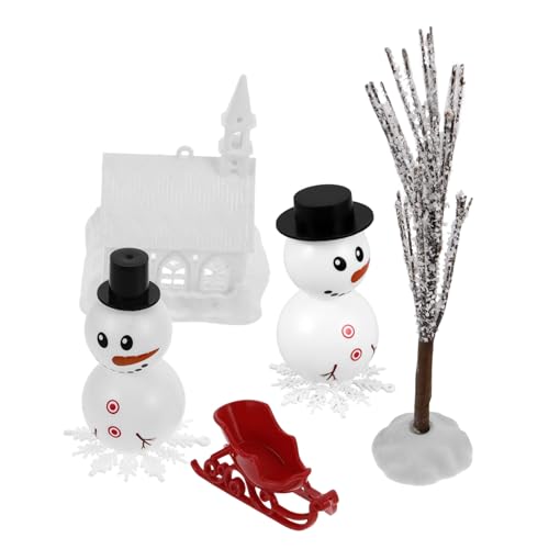 IMIKEYA 1 Satz Schneemann-Kit Schneemänner Figuren Bausätze drinnen weihnachtsbastelset weihnachtsdekoration Zubehör für den DIY-Schneemann-Bausatz schneemann bausatz selber Machen Plastik von IMIKEYA