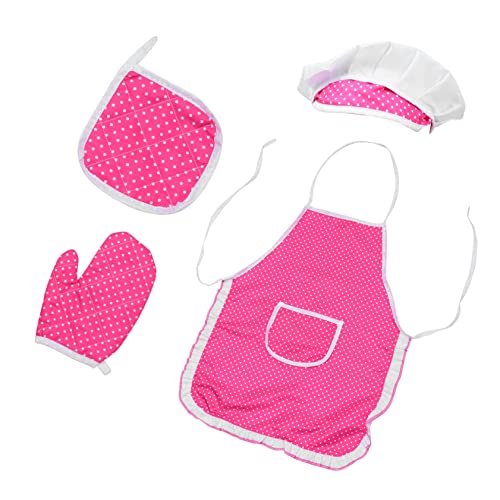 IMIKEYA 1 Satz Schürze Anzug Kind Mädchen Backwerkzeug-schürze Kochschürze Zum Kochen Rosy Tuch von IMIKEYA
