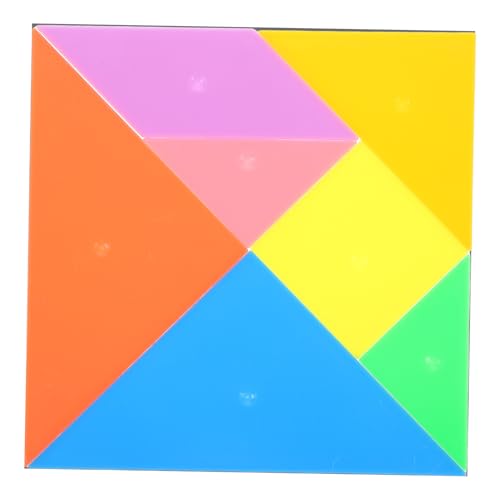 IMIKEYA 1 Satz Tangram- Puzzle für Tangram Farbige Puzzles für Grundschüler Tangram-Set kleine Rätsel für Puzzlewürfel für Plastik von IMIKEYA