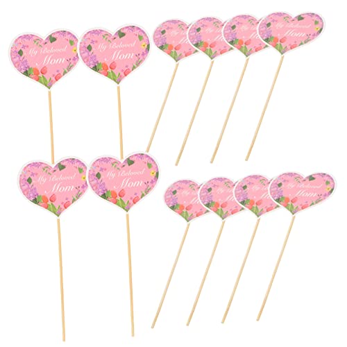 IMIKEYA 1 Satz Teiliges Herzförmiges Cake Picks Lebensmittelechte Muttertags Kuchendekoration Bunte Tortendeko Mit Essbarem Design Sicherer Cupcake Topper Für Muttertagsfeier 48 Stück IMIKEYA 1 Satz Teiliges Herzförmiges Cake Picks Lebensmittelechte Muttertags Kuchendekoration Bunte Tortendeko Mit Essbarem Design Sicherer Cupcake Topper Für Muttertagsfeier 48 Stück von IMIKEYA