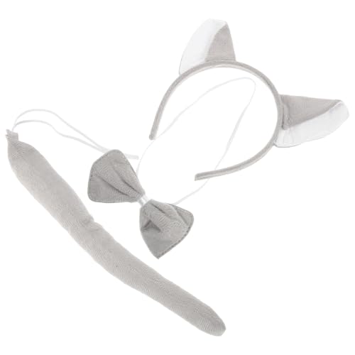 IMIKEYA 1 Satz Teiliges Wolf Kostüm Set für Tierohren Stirnband Krawatte für Halloween Cosplay Tier Mottopartys IMIKEYA 1 Satz Teiliges Wolf Kostüm Set für Tierohren Stirnband Krawatte für Halloween Cosplay Tier Mottopartys von IMIKEYA