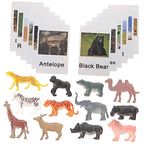 IMIKEYA 1 Satz Tiermodellkarte mit Tierfiguren Tierpädagogik passendes Spiel für Tierkarten passendes Tierspielzeug Kleinkind-Matching-Spiel Lernen Papier von IMIKEYA