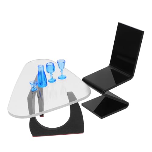 IMIKEYA 1 Satz Tisch- und Stuhlmodell winzig drinnen deko Miniaturtisch Mini-Beistelltisch Miniaturmöbel Miniatur-Beistelltisch Puppenteetisch Puppenhausmöbel Acryl Black IMIKEYA 1 Satz Tisch- und Stuhlmodell winzig drinnen deko Miniaturtisch Mini-Beistelltisch Miniaturmöbel Miniatur-Beistelltisch Puppenteetisch Puppenhausmöbel Acryl Black von IMIKEYA