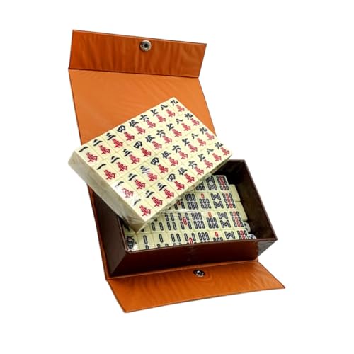 IMIKEYA 1 Satz Tragbares Mahjong mit Würfeln Mahjong für Zuhause und Unterwegs für Partys Reisen und Gesellige Runden Leicht und Kompakt für Optimalen Spaß mit Freunden und Familie von IMIKEYA