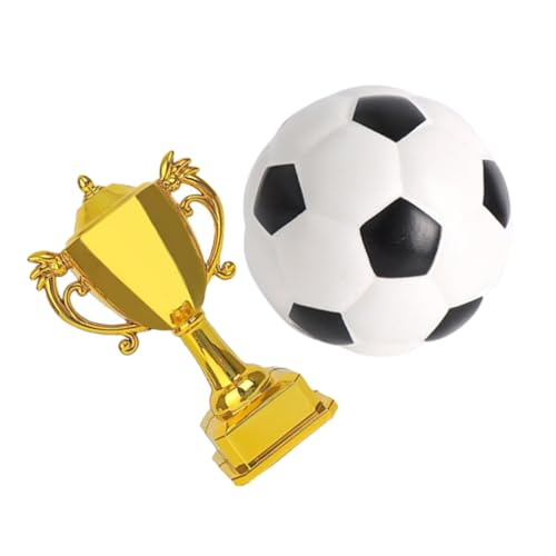 IMIKEYA 2 Stücke Mini Fußball Trophäe Modell Spielzeug Für Puppenhaus Miniatur Fußball Decor von IMIKEYA