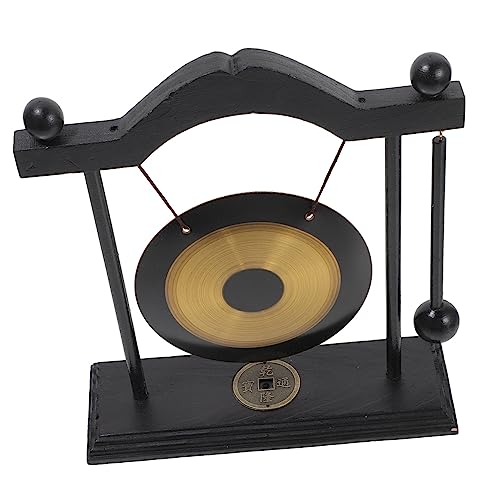 IMIKEYA 1 Satz Vintage Brass Gong mit Holzständer Feng Shui Tischgong für Zuhause Elegantes Tischornament Stabil und Langlebig für Dekoration und IMIKEYA 1 Satz Vintage Brass Gong mit Holzständer Feng Shui Tischgong für Zuhause Elegantes Tischornament Stabil und Langlebig für Dekoration und von IMIKEYA