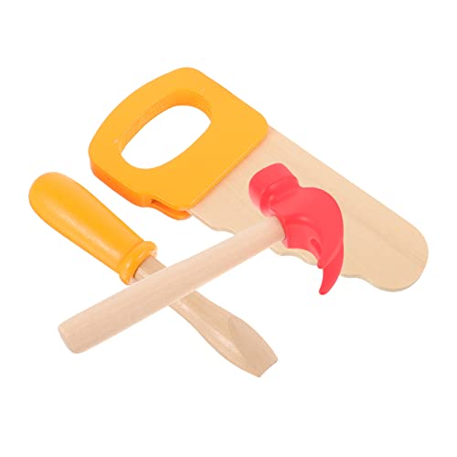 IMIKEYA 1 Satz Werkzeugset für die Holzbearbeitung für Schraubenfahrer vortäuschen Spielwerkzeug Hammerspielzeug aus Holz Werkzeugspielzeug hölzerner Schraubendreher von IMIKEYA