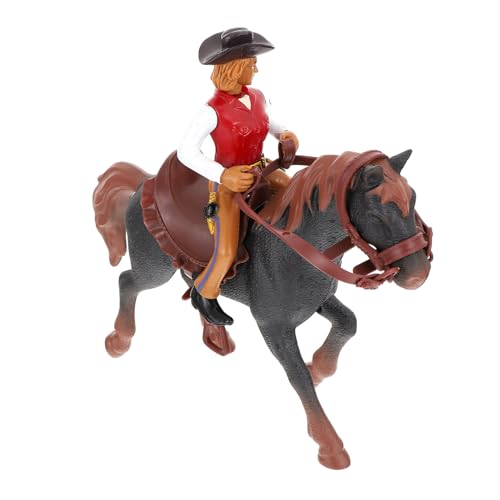 IMIKEYA 1 Satz Western- -Modell Pferdefiguren Spielset Pferd Dekor -Statue Cowboyfiguren Spielzeug Desktop- -Modell Reitschmuck Puppenhaus-dekor Abs Wilder Westen Tier Kind von IMIKEYA
