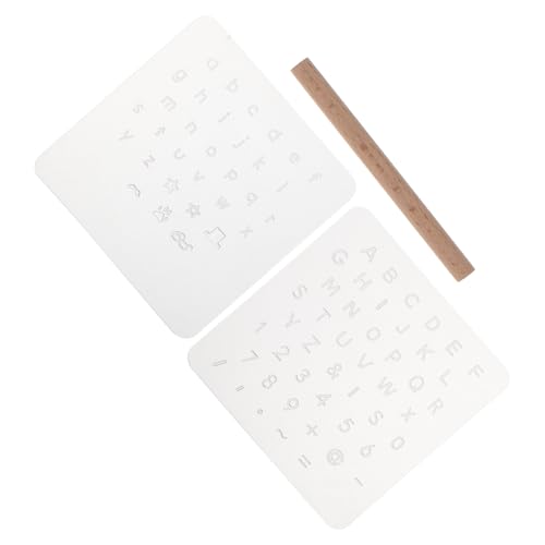 IMIKEYA 1 Satz Zahlenbuchstaben gesetzt Briefvorlagen und Schablonen Briefstempel aus Leder Stempelset für Lederbuchstaben Zahlenvorlagen Alphabet-DIY-Vorlage Alphabetschablonen hölzern von IMIKEYA