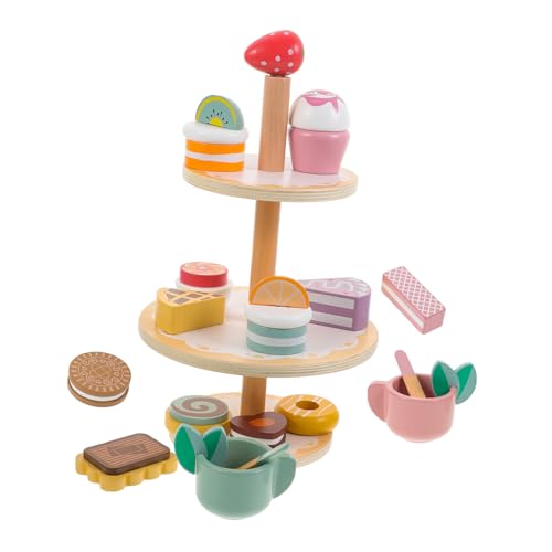 IMIKEYA 1 Satz für House Tea Set Simulationsküchenzubehör Tell dir vor, zu realistische Cupcake-Requisite Kinderspielzeug Holz Colorful von IMIKEYA