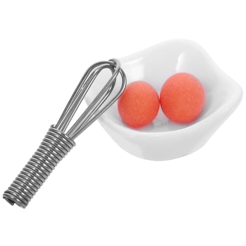 IMIKEYA 1 Satz für kinderspielzeug hühner Eierbecher-Set Kid Toys Mini-Hausküche Schneebesen Puppenhaus-Ei Mini-Eier-Ornamente Mini- -Requisiten Legierung von IMIKEYA