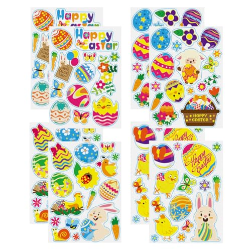 IMIKEYA 1 Set 24 Pcs Ostern Ei Bunny Aufkleber Dekoration Shop Fenster Aufkleber Wand Aufkleber Wand Aufkleber Für Ostern Aufkleber PVC von IMIKEYA