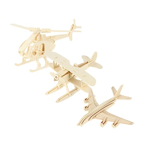 IMIKEYA Handgemachte Pädagogische 3D-Puzzles Holz Flugzeugmodelle Kinderspielzeug Stabile Leistung IMIKEYA Handgemachte Pädagogische 3D-Puzzles Holz Flugzeugmodelle Kinderspielzeug Stabile Leistung von IMIKEYA