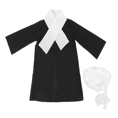 IMIKEYA 1 Set Anwaltsuniform Perückenset Richteroutfit Karrierekostüm Für Kinderrichterkostüm &; Perücke Richterkopfbedeckung Kinderoutfit Richter Sonic Zubehör Bandana IMIKEYA 1 Set Anwaltsuniform Perückenset Richteroutfit Karrierekostüm Für Kinderrichterkostüm &; Perücke Richterkopfbedeckung Kinderoutfit Richter Sonic Zubehör Bandana von IMIKEYA