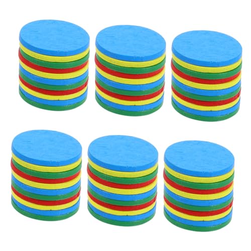 IMIKEYA 1 Set Dekorative Holzscheiben Brettspiele Chips Hinweisaufkleber Kinderbretter Spielzeugbrett Für Kartenspiel Mehrere Doodle Beschäftigungsbretter Tablet Belohnungszubehör von IMIKEYA