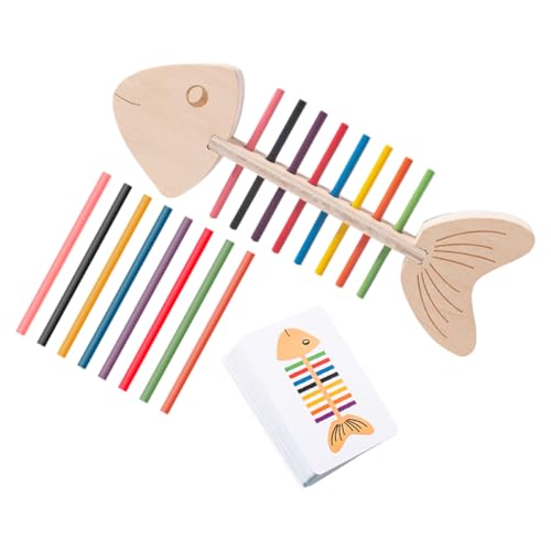 IMIKEYA 1 Set Frühes Brettspiel Farbsortierspiel Aus Holz Farbsortierspielzeug Regenbogen Sortierspiel Farbsortierspiel Farbabgleichsknochen Farbabgleichskunststoff von IMIKEYA
