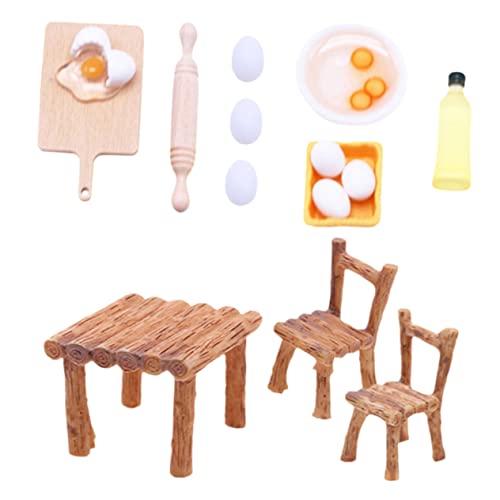 IMIKEYA 1 Set Holz Küche Geschirr Kunststoff Mini Liefert Micro Szene Dekoration Puppe Möbel von IMIKEYA