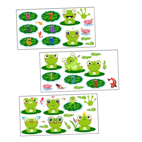 IMIKEYA 1 Set Home Decor Hopping wasserdichte Aufkleber Süße Aufkleber Kleinkind Gaming Geburtstag Frosch Tier Boden Für Spiel Haushalt Spiel Aufkleber Boden Korridor Tapete PVC von IMIKEYA