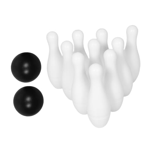 IMIKEYA 1 Set Kinder-Spielzeug-Bowling: Enthält 10 Plastikkegel Und 2 Bälle. Kleinkinder-Spiele Für Drinnen Und Draußen, Pädagogischer Geburtstag Für Jungen Und Mädchen von IMIKEYA