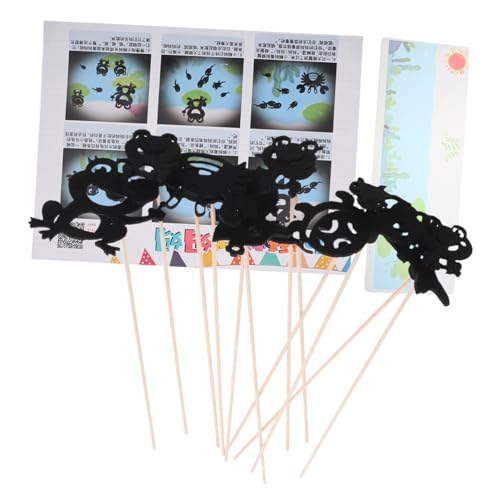 IMIKEYA 1 Set Kindergarten Lehrmittel Puppenspiel Theaterpuppen Für Erwachsene Puppentheater Puppentheater Für Weihnachts Fingerpuppen Traditionelle Schattenpuppe Schwarzes von IMIKEYA