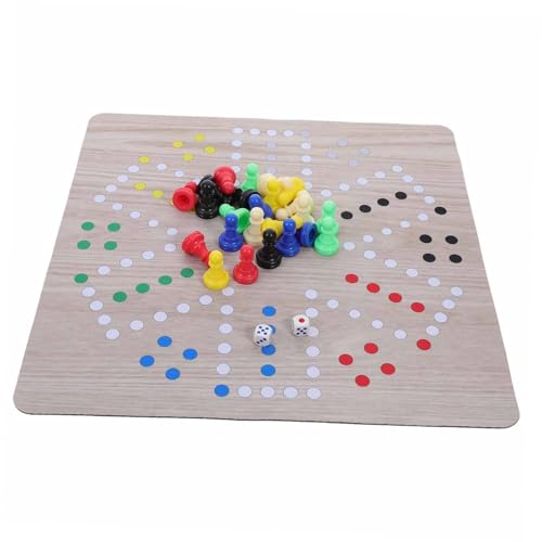 IMIKEYA 1 Set Ludo Schachbretter Großes Schachbrett Tragbares Schachbrett Schachspiel Abs von IMIKEYA