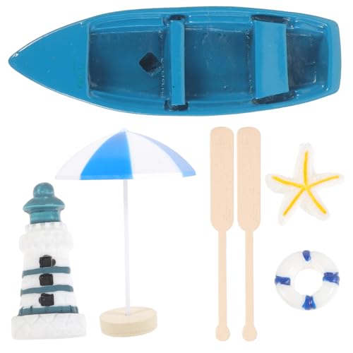 IMIKEYA 1 Set Mediterrane Segelschiff Aquarium Ornamente Nautische Dekorationen Für Zuhause Segelboot Modell Seeschiff Schmuck Segelbootförmiges Mini Segelboot Bastelarbeiten von IMIKEYA