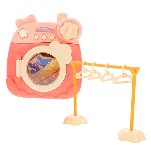 IMIKEYA 1 Set Mini Waschmaschine Kinderspielzeug Rollenspielzeug Kindergeräte Mini Waschmaschine Requisite Mini Haushaltsgerät Lernspielzeug Spielhaus Bauchmuskeln Rosa von IMIKEYA