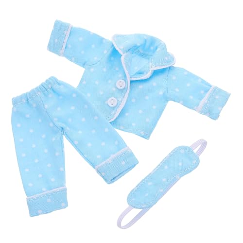 IMIKEYA 1 Set Puppenkleidung Schlafanzug Für Mädchen Puppen Pyjama Mit Augenmaske Weiches Kleid Nachtwäsche Puppenzubehör Für DIY Zubehör Süße Outfits Für Babypuppen von IMIKEYA
