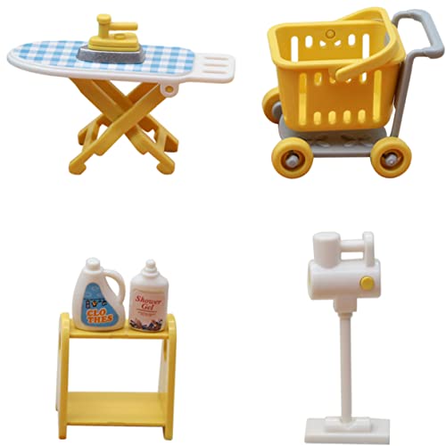 IMIKEYA 1 Set Reinigungsset Kinderspielzeug Kleidung Waschmaschinen Mini Rollenspiel Reiniger Realistisches Waschmaschinen Mini Reiniger Gelber Kunststoff von IMIKEYA