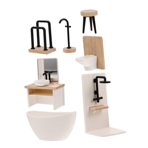 IMIKEYA 1 Set Simulierte Kleine Möbel Miniatur Puppenhausmöbel Puppenhauszubehör Miniatur Puppenhausbadewanne Puppenhaus Badezimmermöbel Große Puppenhausmöbel Aus Holz von IMIKEYA